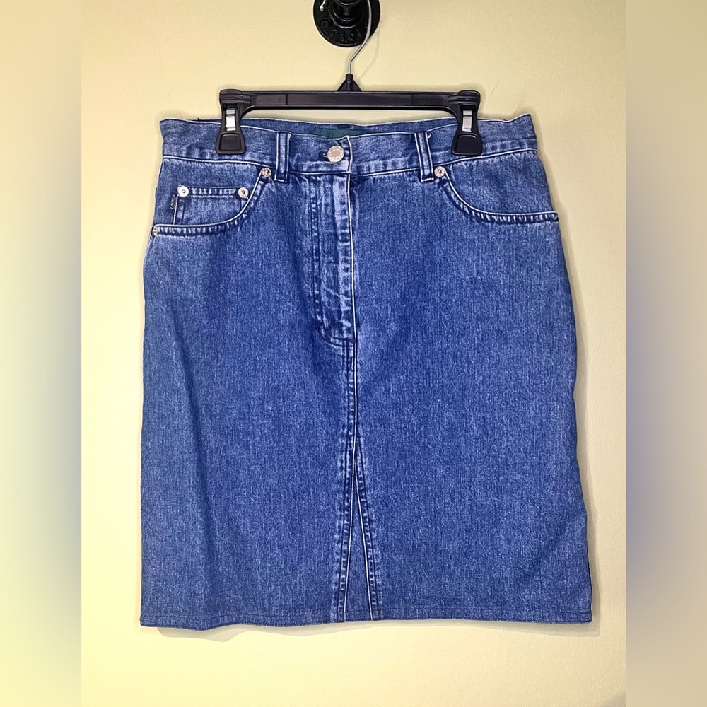 Ralph Lauren Jean Co. Blue Denim Skirt Short Vintage Size 4